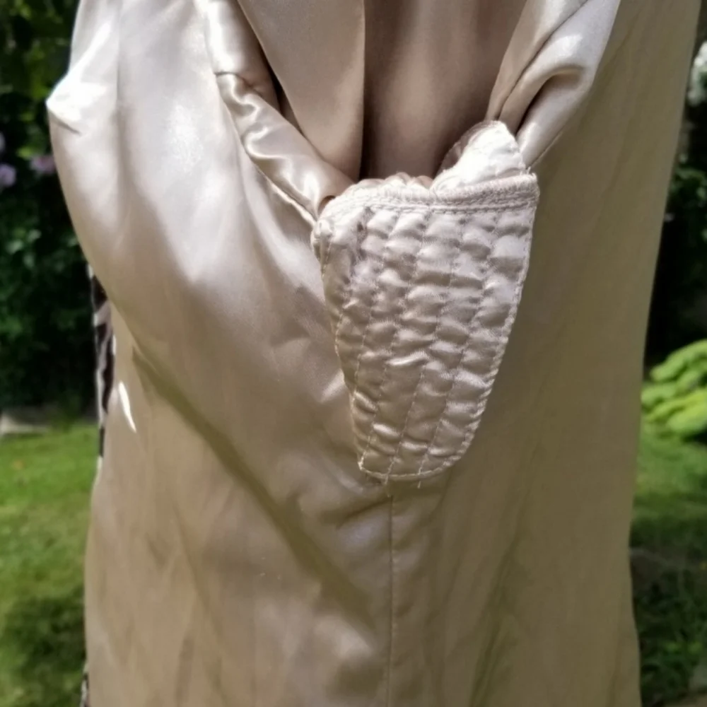 🆕️Pamela McCoy Linen Glittering Bronze animal print coat - Picture 6 of 9
